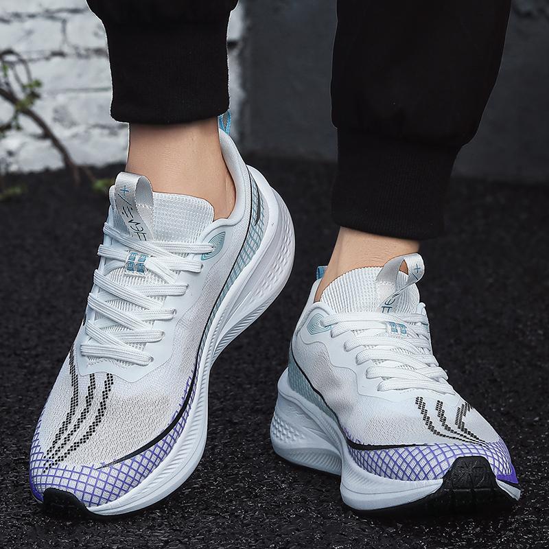 Running Shoes Men Air Men Thick-soled Mesh Breathable Anti-slip Casual Men Shoes Women Soft Lace-up Sports Shoes Women