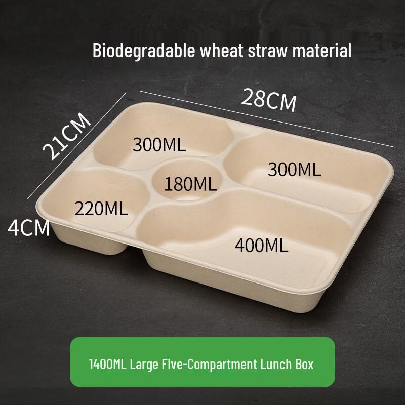 OEING Wheat Straw Disposable Takeout Containers