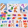 Alphabet And Wooden Number Matching Puzzle For Kids Preschool Play Education