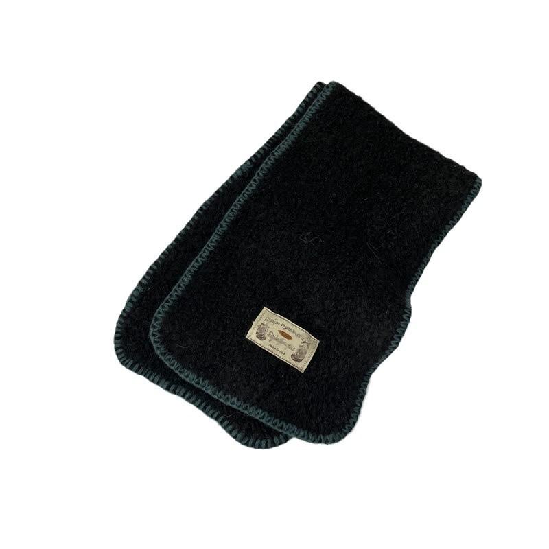 [Dai Green] Winter advanced feeling warm personality cute bear locked edge scarf riding cold neck protection small scarf