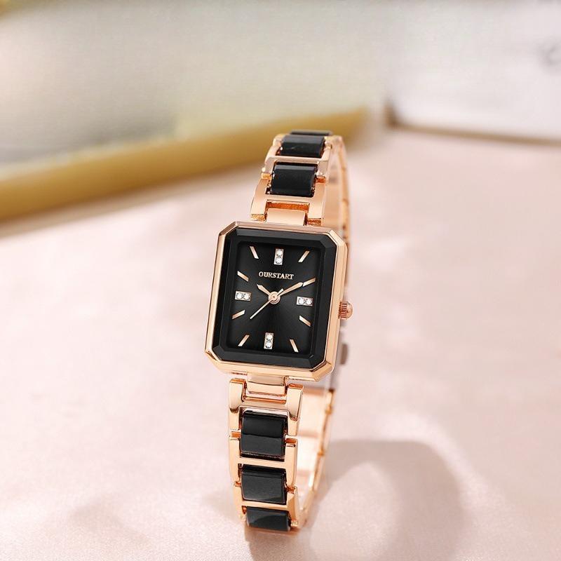 Fashion Ladies Watch Square Temperament Alloy Quartz Watch