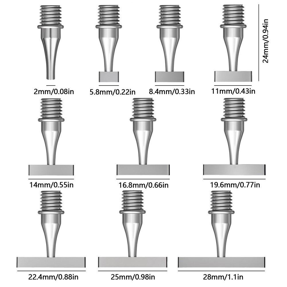 Ersatzstiftspitzen Glänzender Diamantmalstift DIY Handwerk Stickerei Metallschraubgewinde Spitzen Stiftspitzen 3D-Druck
