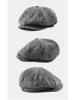 Yangguan/ZLEEVO Unisex Autumn/Winter Newsboy Cap - British Retro Style, Octagonal Design, Painter's Large Head Fit.