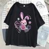 A Toy Rabbit Sitting On The Ground Women T Shirt Cool Fashion Short Sleeve Street Hip Hop Tee Clothes Sport Breathable T-Shirt