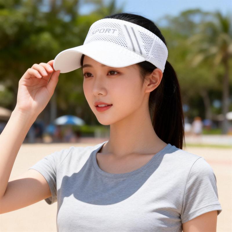 Outdoor Sport Sun Hat Caps Women Empty Top Hat Golf Tennis Hat Breathable Visor Baseball Cap Hiking Hat Cap For Women Men Summer