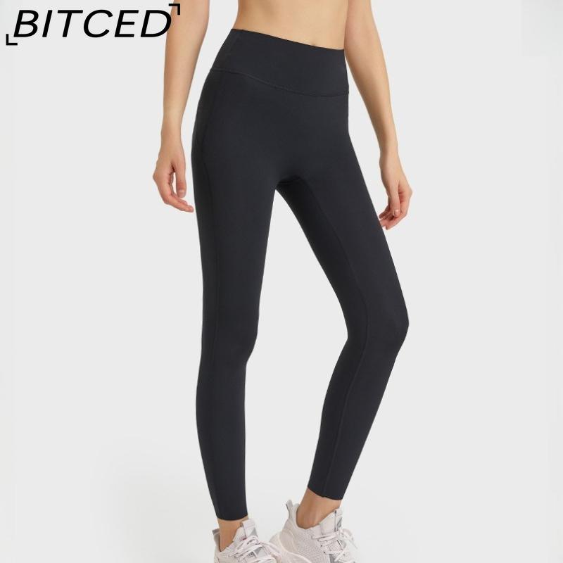 BITCED Fall Season No-Embarrassment Brushed Yoga Pants for Women High-Stretch Peach Butt Shaping Seamless Ankle Fitness Butt-Lifting Pants