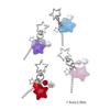 Candy Color Phone Lanyard Jelly Star Pendant Wrist Strap Detachable Phone Chain Keyring Portable Accessory for Women