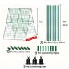 A-shape Garden Climbing Frame Foldable Cucumber Trellis Triangular Vegetable Frame Plastic Coated Steel Frame For Green Beans