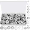 Assorted Fasteners SS304 Flat Washers Compact Storage Box Suitable For Humid Conditions For DIY Projects For M3-M12 Bolts