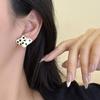 Irregular Polka Dot Earrings Sweet Square Earrings Korean Style Stud Earrings  For Women Gifts