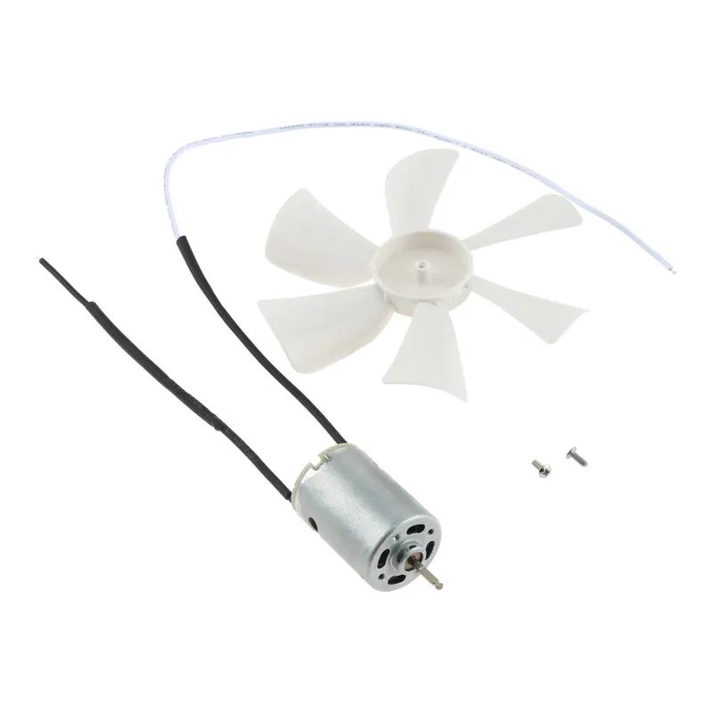 6 Inch RV Exhaust White Vent Fan Blade with 12V D-Shaft RV Fan Motor and 2 Screws,Replacement for RV Bathroom Camper Mobile Home