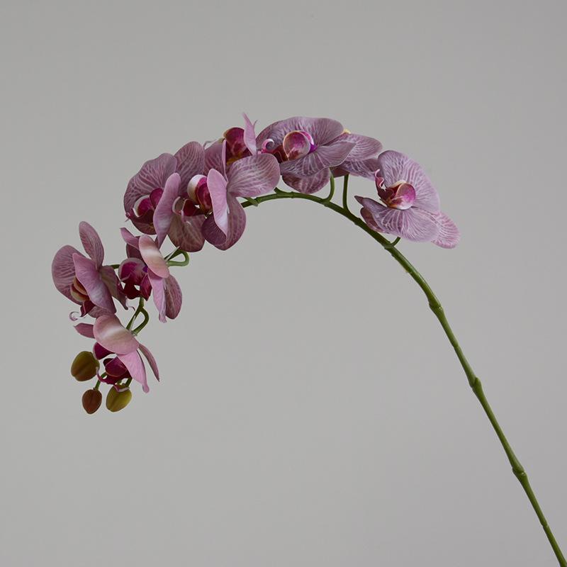Luxury Artificial Phalaenopsis Flower Arrangement - 9 Heads, Morandi Color for Weddings & Hotels