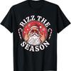 Punk Rock Retro Rizz The Season Funny Santa Clause Rizzler T Shirt