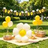 Cute Bee Paper Banner Garland Cartoon Bumblebee Themed Bunting for Birthday Baby Shower and Summer Party Wall Decoration