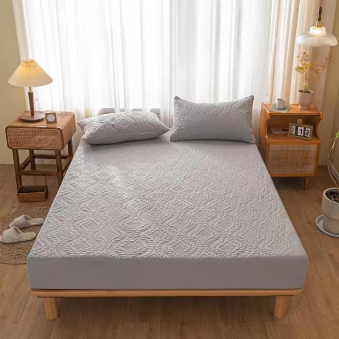 King Queen Size Good Waterproof Quilted Mattress Cover Anti-mite Air-Permeable Bed Pad Cover Not Including Pillowcase