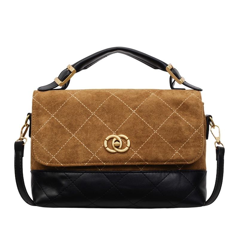 2025 autumn and winter new versatile small bag women's messenger bag Korean version ins popular diamond portable small square bag this year