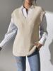 College Women's Vest European and American Women's Clothing Spring and Autumn New V-Neck Simple Vest Machine-woven Sweater Vest M677