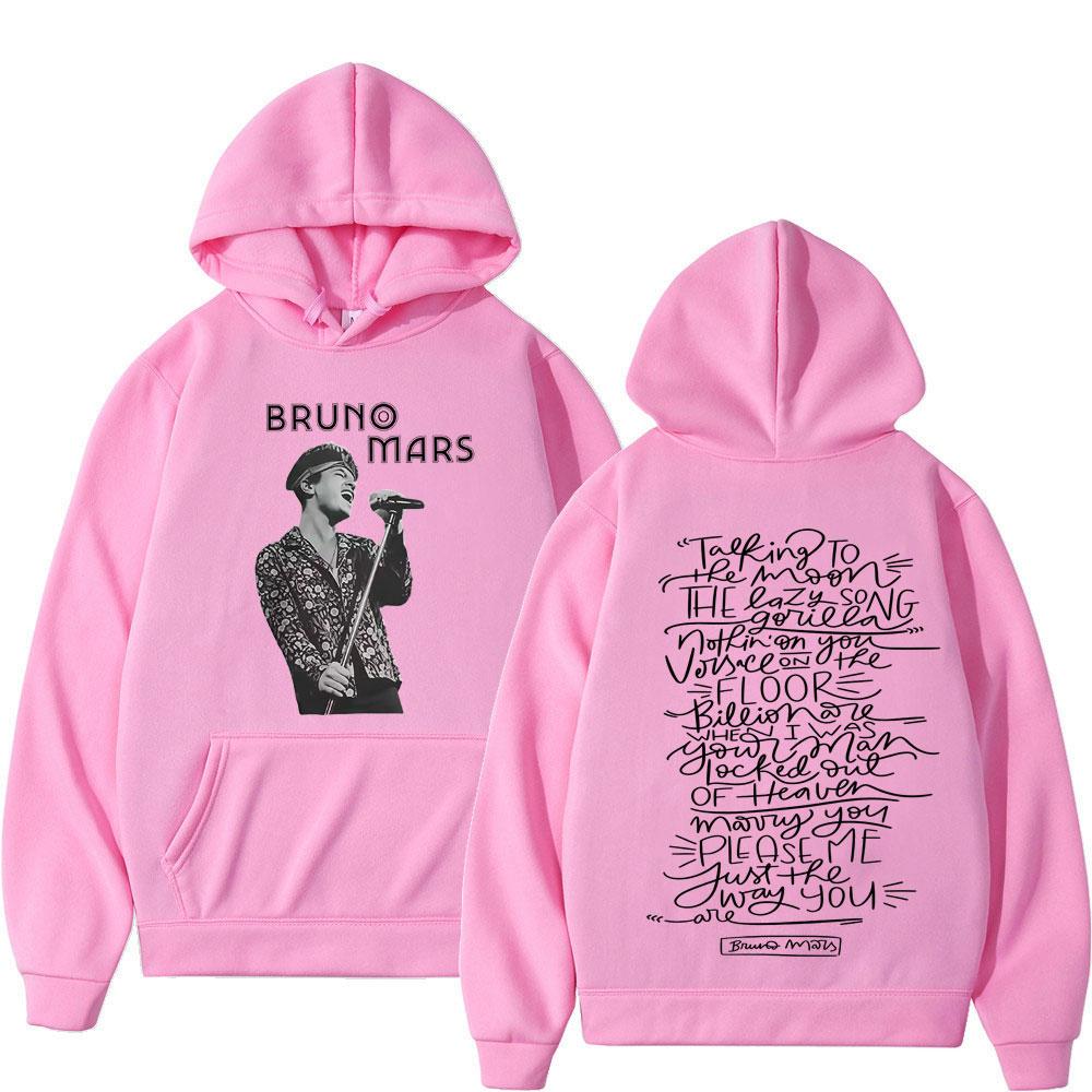 Bruno Mars The Romantic Tour 2026 Bluza z nadrukiem Męska Damska Vintage Hip-hop Pulower Jesień i Zima Luźne Codzienne Bluzy