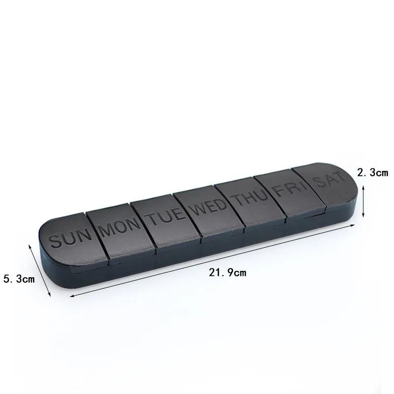 Weekly Medicine Pill's Box Pill Case Drug Dispense Mini Portable Pills Organizer Case 7 Grids PillBox Tablet Storage Container