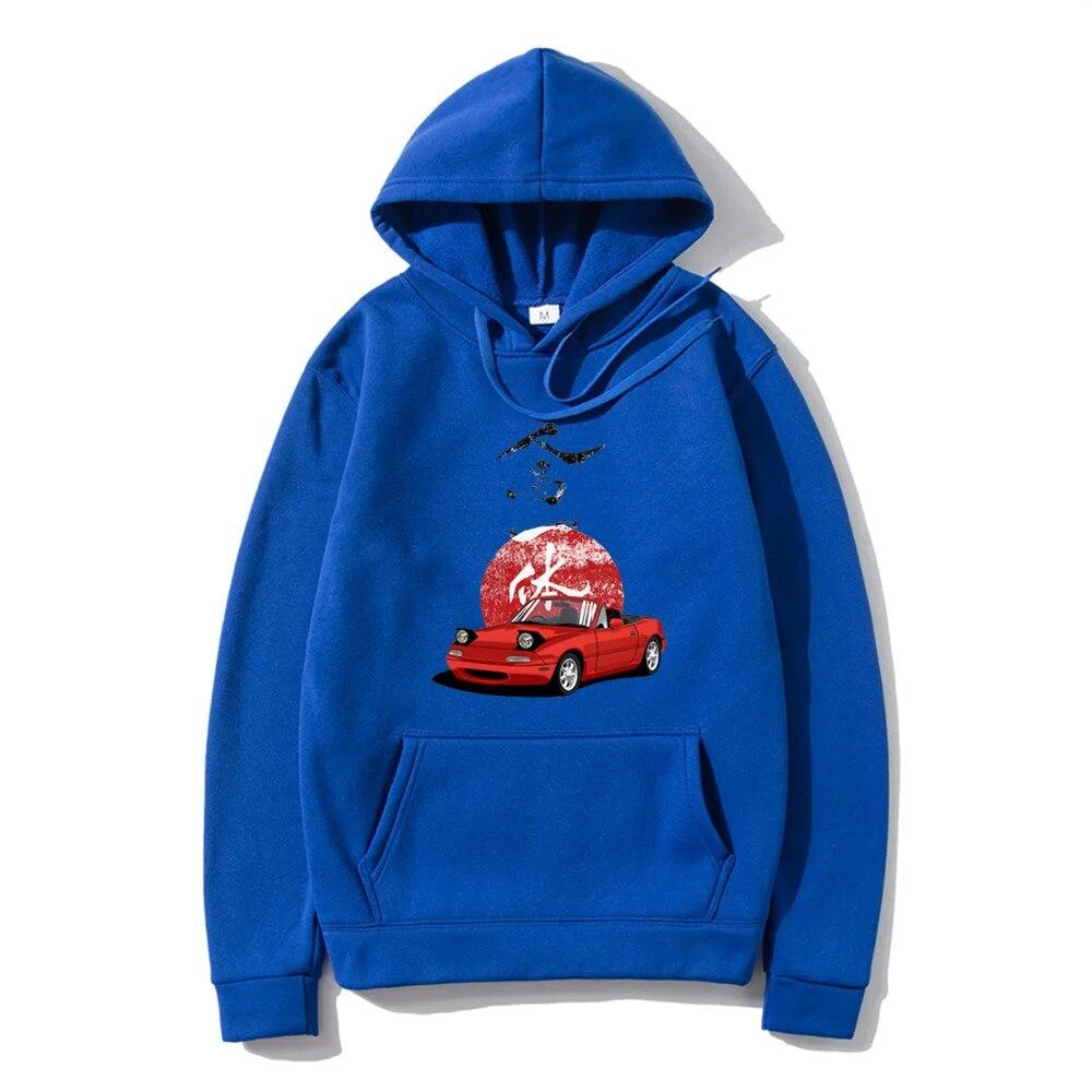 Anime Initial D Rising Jap Hoodie Jdm Drift Red Car Fashion Tops Harajuku Streetwear Hooded Fleece Sweatshirts Unisexs Clothing