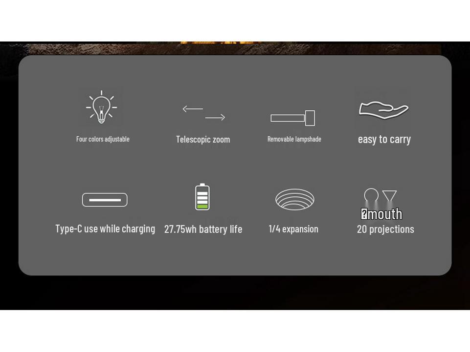 Adjustable Four-Color Photography Fill Light for Live Broadcasts and Atmosphere Lighting