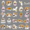 52 Graffiti Stickers Cartoon Cute Hand Account Card Decorative Mobile Phone Case Water Cup Notebook Stickers