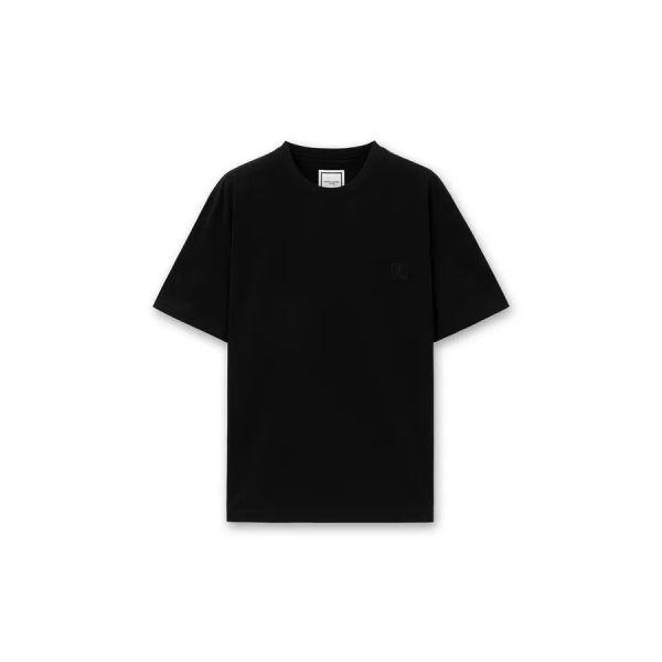 [wooyoungmi] Black Cotton Back Logo T-shirt W263TS07708B