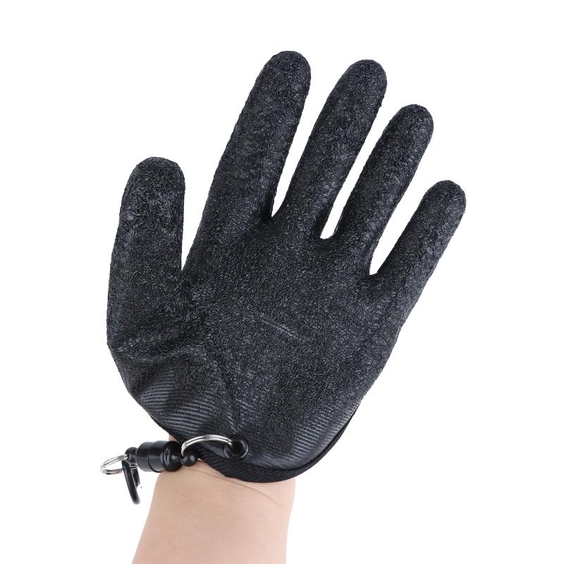 Fishing Gloves Waterproof Anti Slip Puncture Resistant Quick Wear with Carabiner for Ice Fishing Boating Outdoor Sports