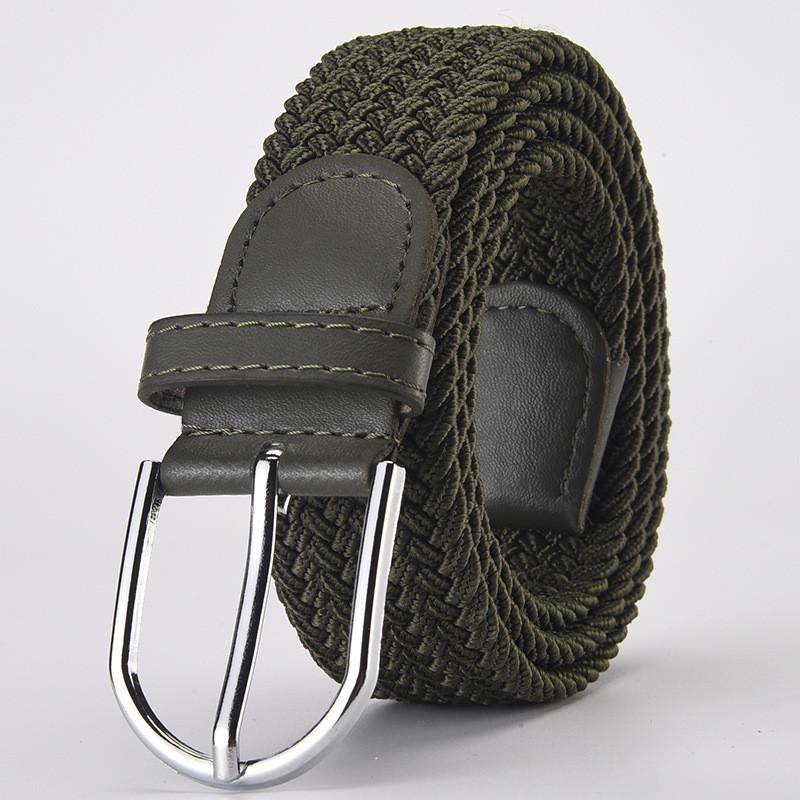 Stylish Woven Stretch Casual Mens Belt With Alloy Buckle For Fashionable Wear
