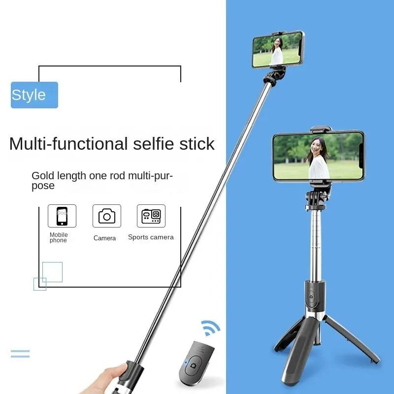 INRAM-L02 Bezdrôtový Bluetooth selfie tyč s mini statívom Skladacia selfie tyč s diaľkovým ovládaním pre telefón Akčnú kameru iPhone