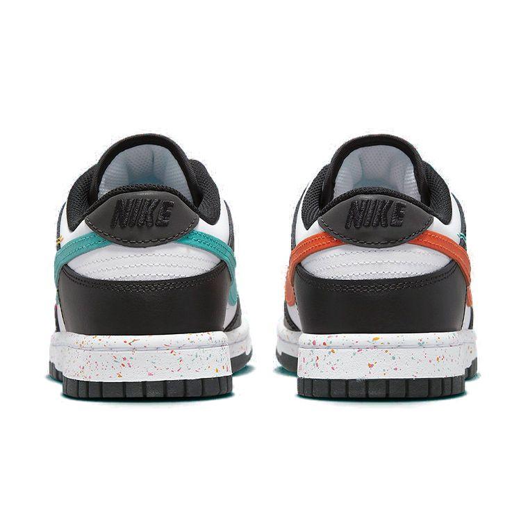 Nike Dunk Low Multi-Swoosh Women Sneakers Black White Rush-Pink FD4623-131