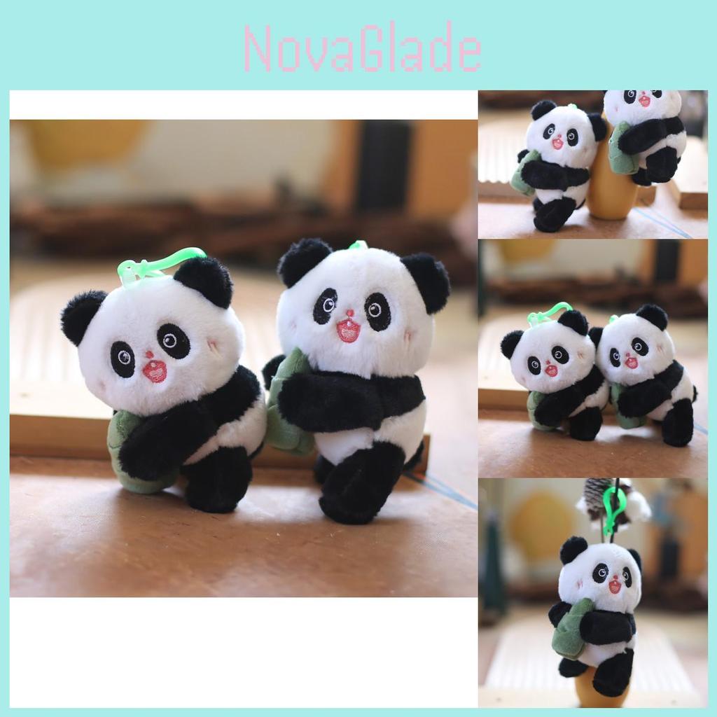 Niedlicher Flauschiger Panda Schlüsselanhänger Plüschtier Miniatur Taschenzubehör