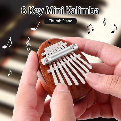 8 Key Mini Carlimba Finger Thumb Piano Christmas Gift for Kid Adult Beginners