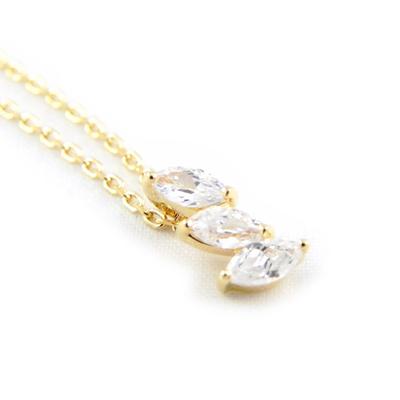[H3278] - 'Scarlett' White Gold Plated Necklace