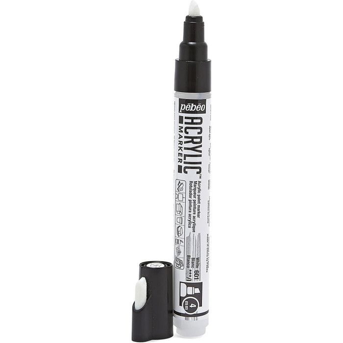 Acrylic Paint Markers - Pébéo - Acrylic Marker - 4 Mm Chisel Tip - Permanent - Opaque
