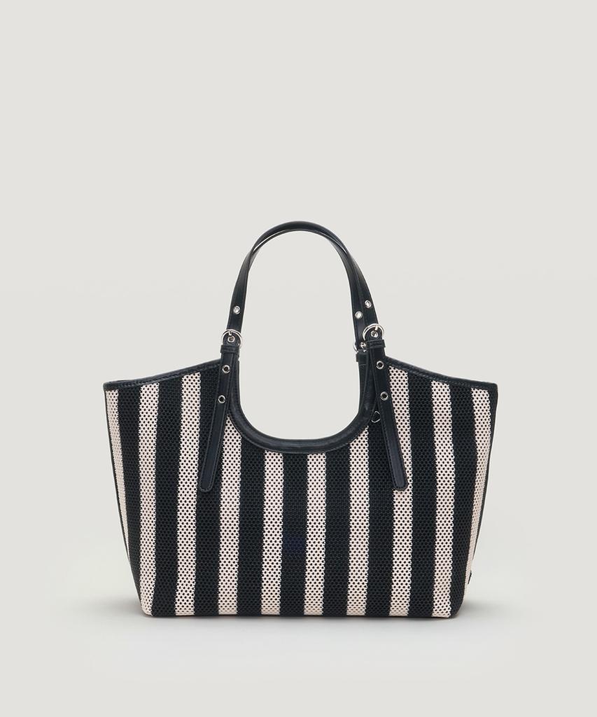 Talli Low Stripe Tote Bag_Black