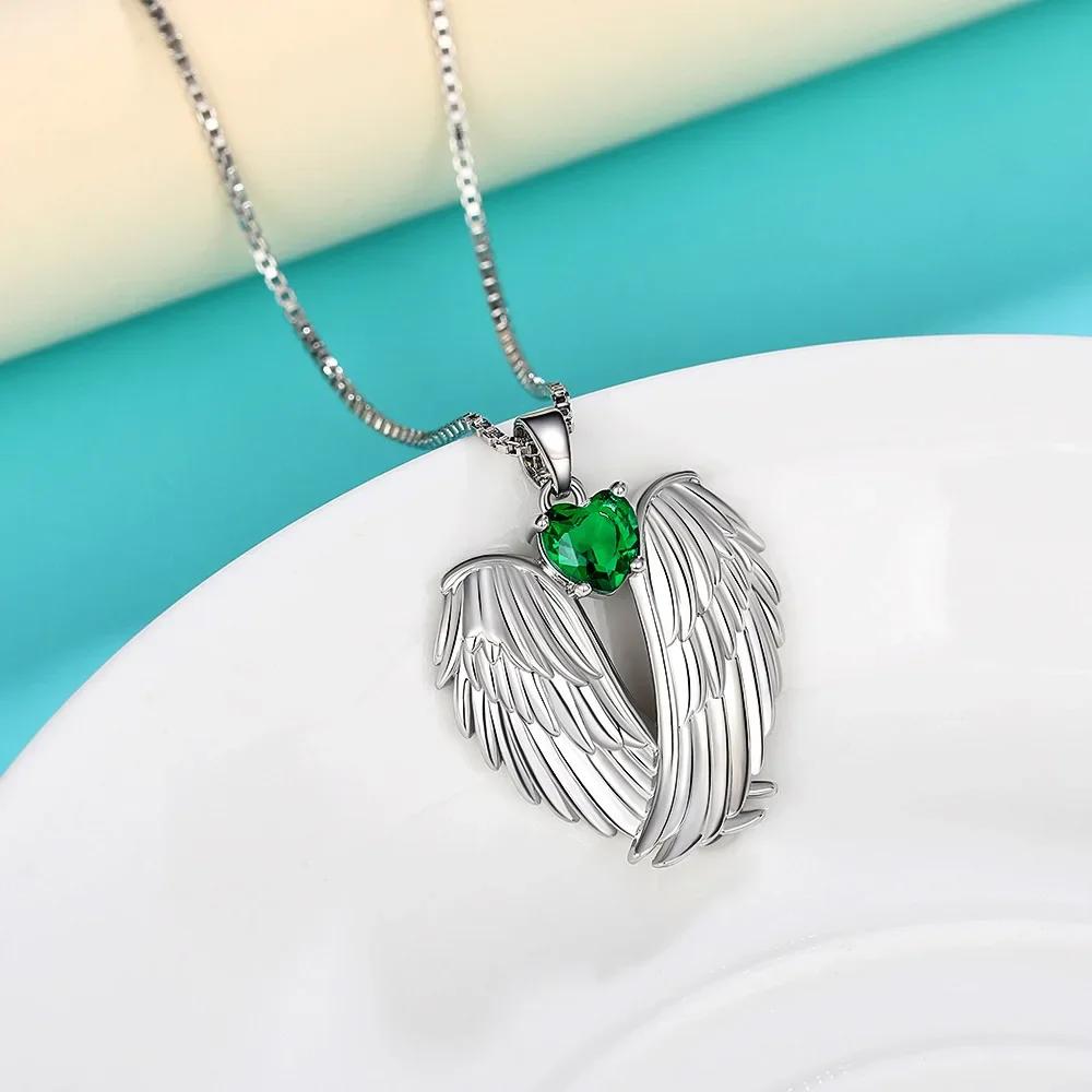 Fashion Girls Pendant Necklace Bright Green Crystal Stone Wedding Anniversary Statement Jewelry For Women  Wholesale