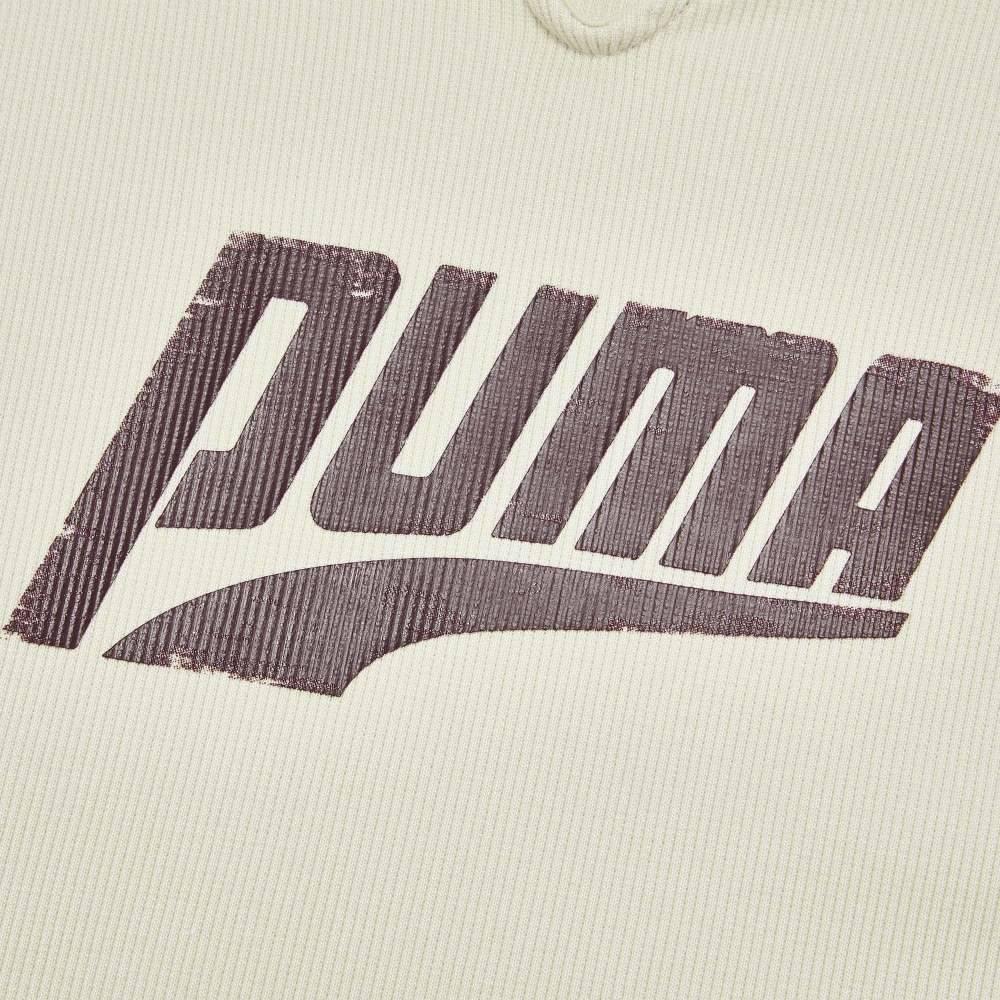 Puma Ribbed Slim Fit Sports Comfortable Pullover Short Sleeve T-Shirt Women tops 638607-87