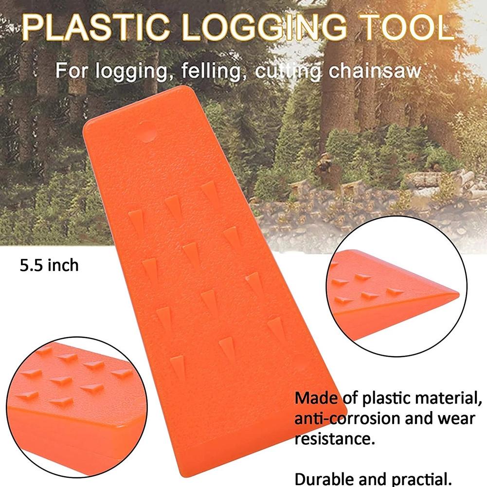 Tool Felling Wedges ABS Plastic Accessory Heavy Duty Orange