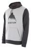 Burton Snowboard Oak Hoodie, Men's Pullover, 2020-21 Model, Medium, Gray/Trublack