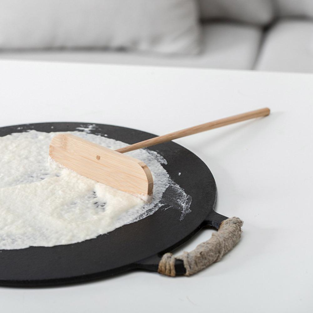2pcs Washable Pancake Rake Long Handle Bamboo Pancake Rake Portable Pancake Spreader Crepe Pan