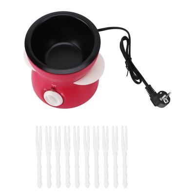 Conjunto Elétrico de Panela de Fondue 2 Níveis de Aquecimento Ferro Fundido Criador de Fondue de Chocolate com 10 Garfos para Festa