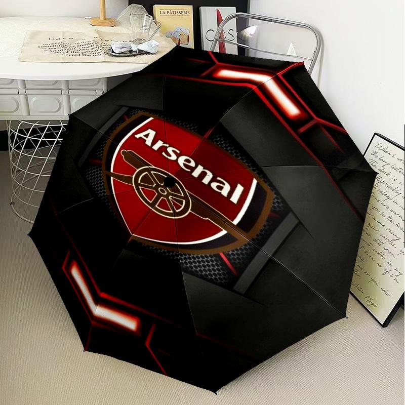 1PC Arsenal Football Club Crest Printed Umbrella Folding umbrella, automatic umbrella 8-Frame for Travel, camping Fan gifts Christmas Gifts