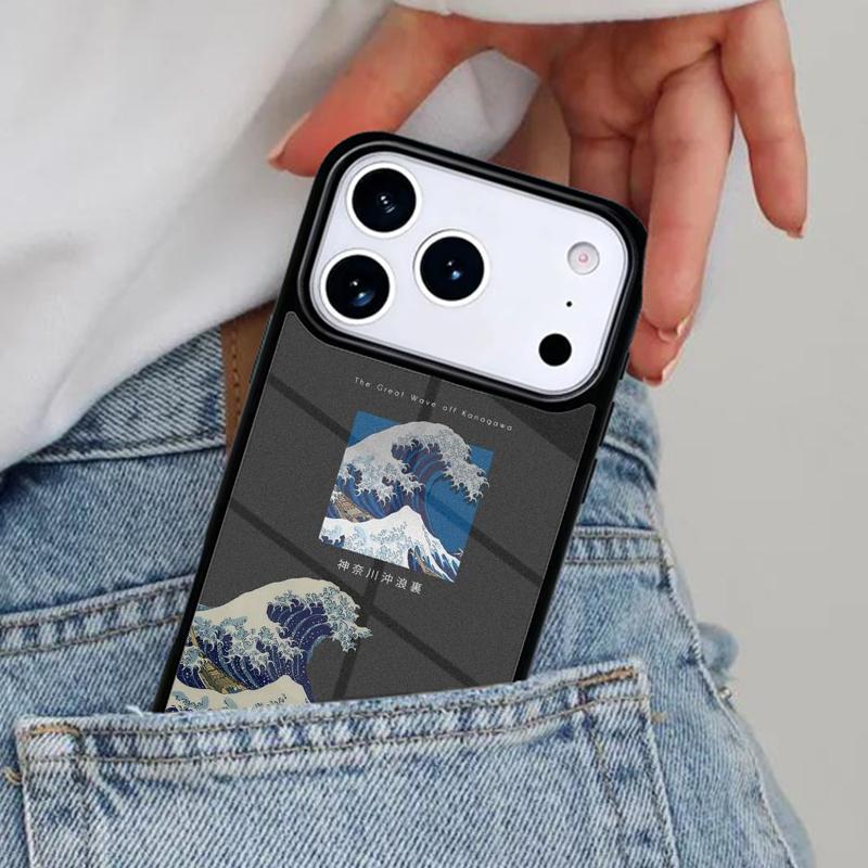 Blue Wave Japan Sea Surf Phone Case for iPhone 16e 15 14 13 12 17 Pro Max Plus Air 17pro Cover Coque