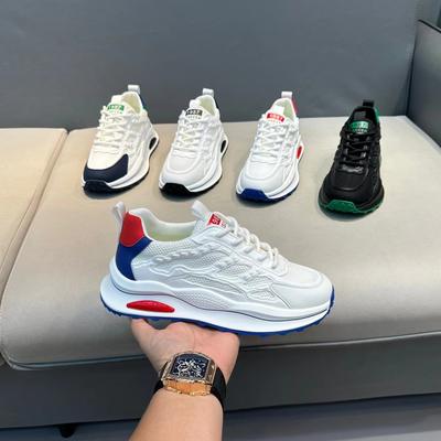 Summer New Breathable Mesh Thick-soled Heightening Little White Shoes, Light and Versatile Casual Trendy Dad Shoes