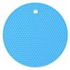 Coasters Round Heat Resistant Silicone Mat Drink Cup Non Slip Table Placemat Sky Blue