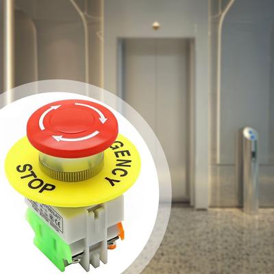 22mm Emergency Stop Switch Push Button 660V 10A Red Sign Mushroom Emergency Stop Switch Dustproof Waterproof for Industry