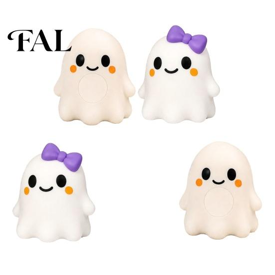Holiday Party Props Halloween Bow Ghost Squeeze Toy, Stress Relief Cartoon Sensory Soft Toy Stretchy Favors for Adults Kids Gadget