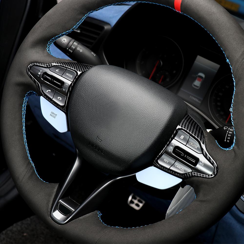 Car Steering Wheel Button Cover Frame in ABS Plastic Suitable For Hyundai Elantra CN7 N 2023 - 2025 LHD RHD Interior Accessories