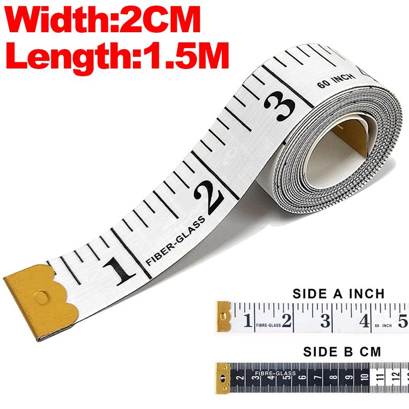 

300cm Soft Tape Measure Pocket Measuring Tape for Sewing Tailor Cloth Body Yellow White 3m Retractable Analysis Instruments Tool 1 Roll білий